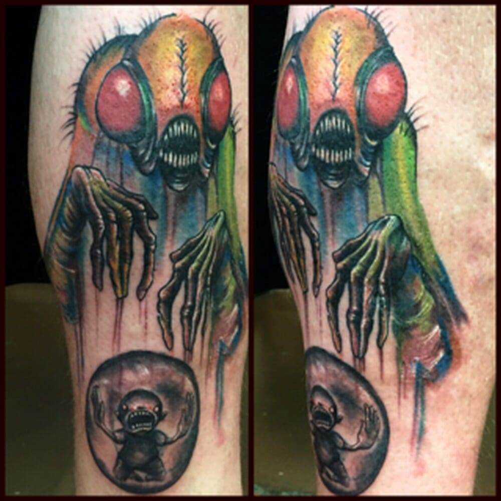 Tattoo: Bug, Ball.