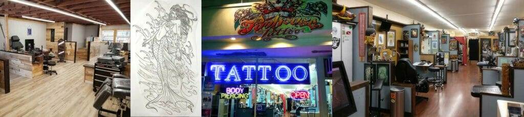 Tattoo shop, tattoos.
