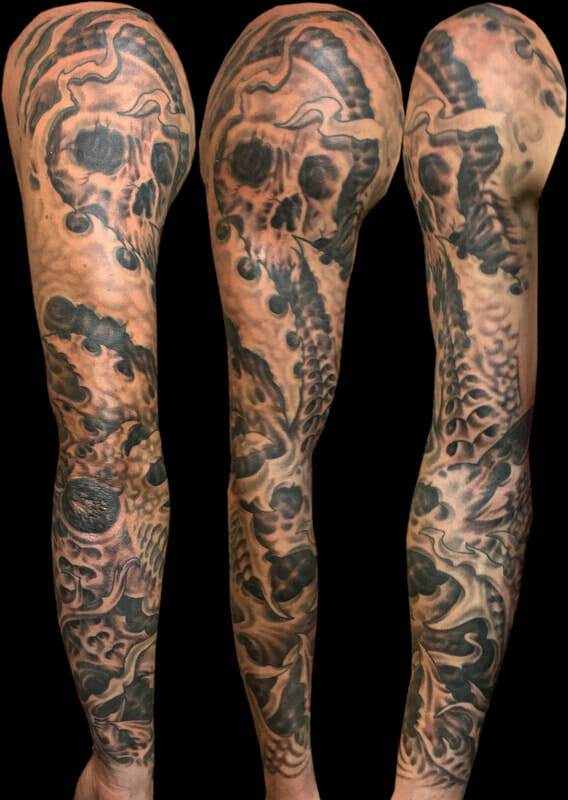 Japanese sleeve tattoos.