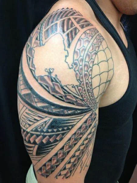 Tribal tattoo.