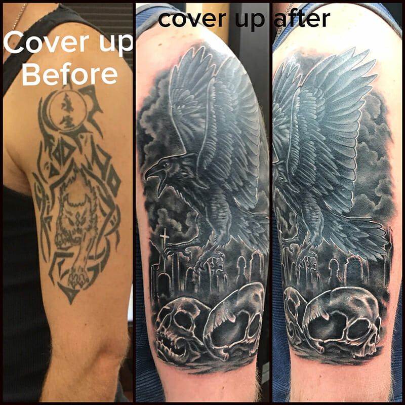 Clock Cover Up Tattoo By Mukesh Waghela Best Tattoo Artist In Goa At Moksha  Tattoo Studio Goa, India. - Best Tattoo Studio Goa, Safe, Hygienic - Moksha  Tattoo