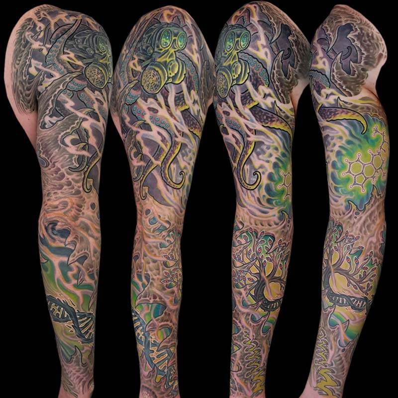 sleeve, tattoos, different designs