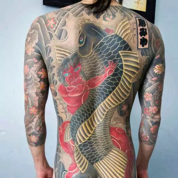 Koi fish tattoo, man.