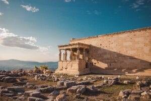 The acropolis in athens, greece.